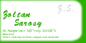 zoltan sarosy business card